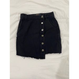 FOREVER 21 ASYMMETRICAL BUTTON UP SKIRT